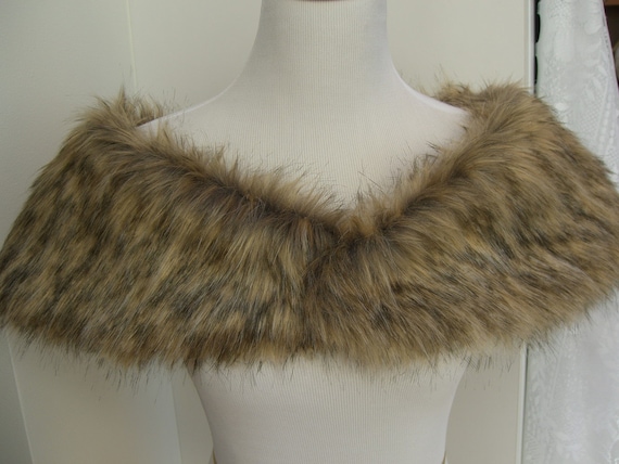 gold fur wrap