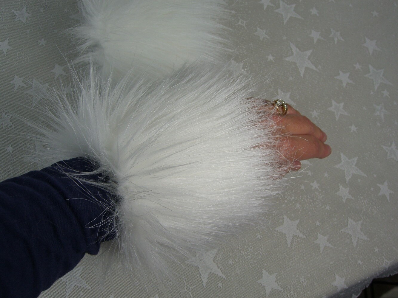 Faux Fur Wrist Cuffs Fur Sleeves Wrist Warmers White Fox Etsy
