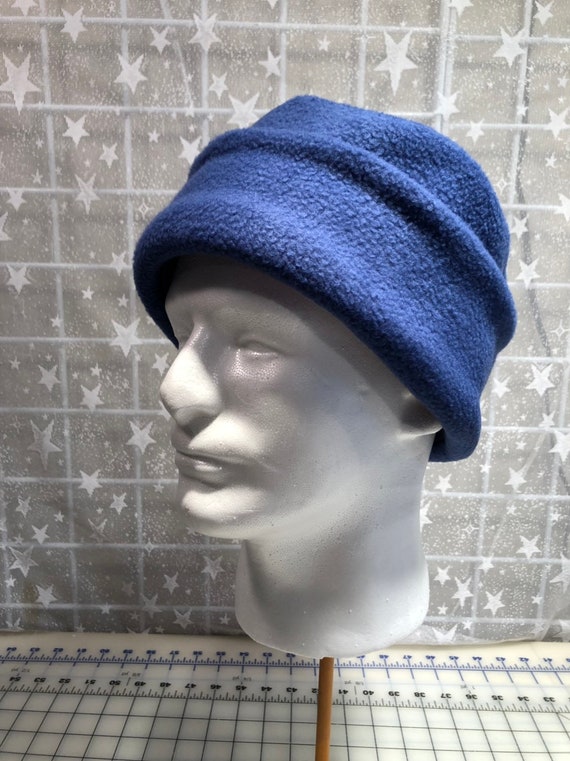 Adult Fleece PILLBOX Hat Navy Blue fleece hat Men's Etsy