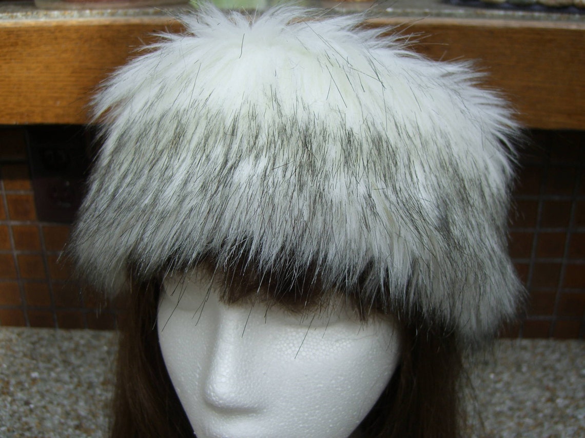 LA CARRIE Women's Faux Fur Headband & Hand Muffs Black Winter Warm 2pc