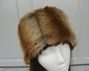 Chinchilla Faux Fur Hat, Faux Fur Hat, Bucket Hat, Women's Winter Hat, Women's Fur Hat