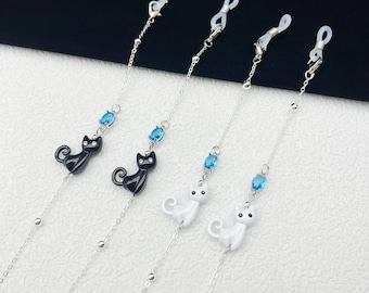 Kattenhanger lenzenvloeistofketting: 14K vergulde kittenbrilbandje