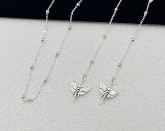 Gotische lenzenvloeistofketting vlinderdoodskop, zilveren hanger
