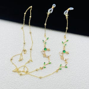 Moon glasses chain, tree branch and leaf glasses chain, fashionable women&#39;s sunglasses hanging chain, glasses accessories
