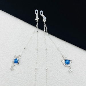 Blue Planet Pendant Glasses Chain, Fashion Women&#39;s Sunglasses Chain, Star Glasses Chain, Glasses Accessories, Gifts