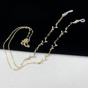 Äste und Blätter Anhänger Brillenkette, modische Damen Brillenschnur, Accessoires