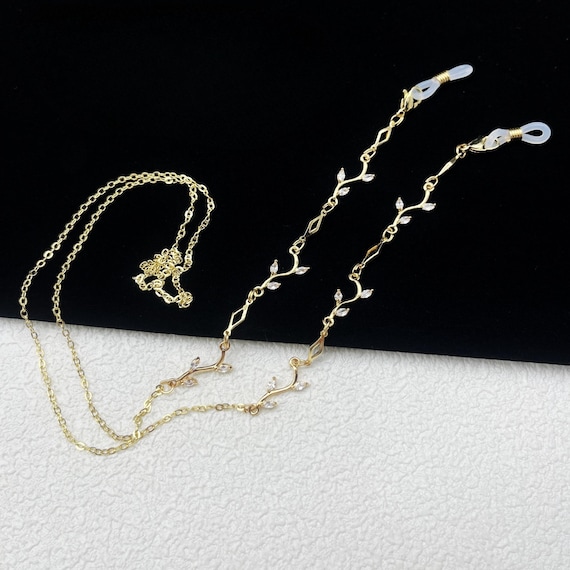 Tree branches and leaves pendant glasses chain, fashionable women's glasses rope, accessories