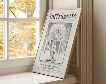 The Suffragette 13 June 1913 Emily Davison Memorial Edition | Vintage Votes for women Print, Antique Fine Art Wall Poster Artwork Picture