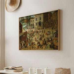 Pieter Bruegel the Elder Children's Games | Flemish Renaissance Painting, Print, Fine Wall Art Poster Artwork Picture image 1