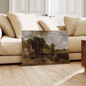 John Constable Die Heuwagen | Vintage Pastoral Ölgemälde, ländliche englische Landschaft Druck, bildende Kunst, Poster, Wandbehang, Bilder