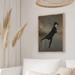 Sir Henry Raeburn The Skating Minister | Vintage Painting, Reverend Robert Walker Print, Antique Fine Art Wall Poster Artwork Picture