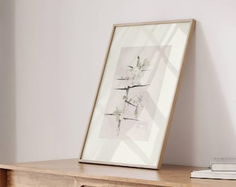 Charles Rennie Mackintosh Blackthorn | Vintage Art Nouveau Print, Watercolour Painting, Wall Art, Still Life Poster, Picture, Home Decor