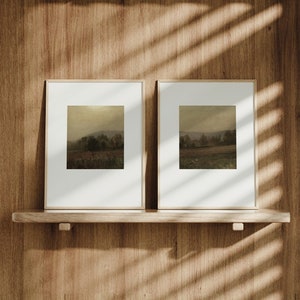 2er-Set Albert Bierstadt Herbstlandschaft Prints | Zwei Landschaft Gemälde, Moderne Bauernhaus Wand Kunstdrucke, Herbstliche Plakate