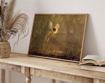 John Atkinson Grimshaw Iris | Fairy Tales Painting, Vintage Fantasy Print, Autumnal Wall Art Poster, Magical Artwork Pictures