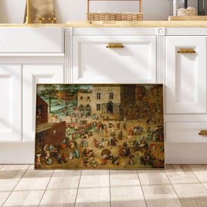 Pieter Bruegel the Elder Children's Games | Flemish Renaissance Painting, Print, Fine Wall Art Poster Artwork Picture image 2