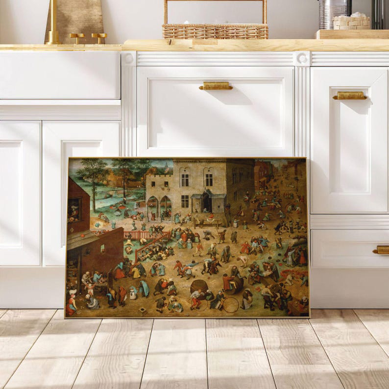 Pieter Bruegel the Elder Children's Games | Flemish Renaissance Painting, Print, Fine Wall Art Poster Artwork Picture image 2