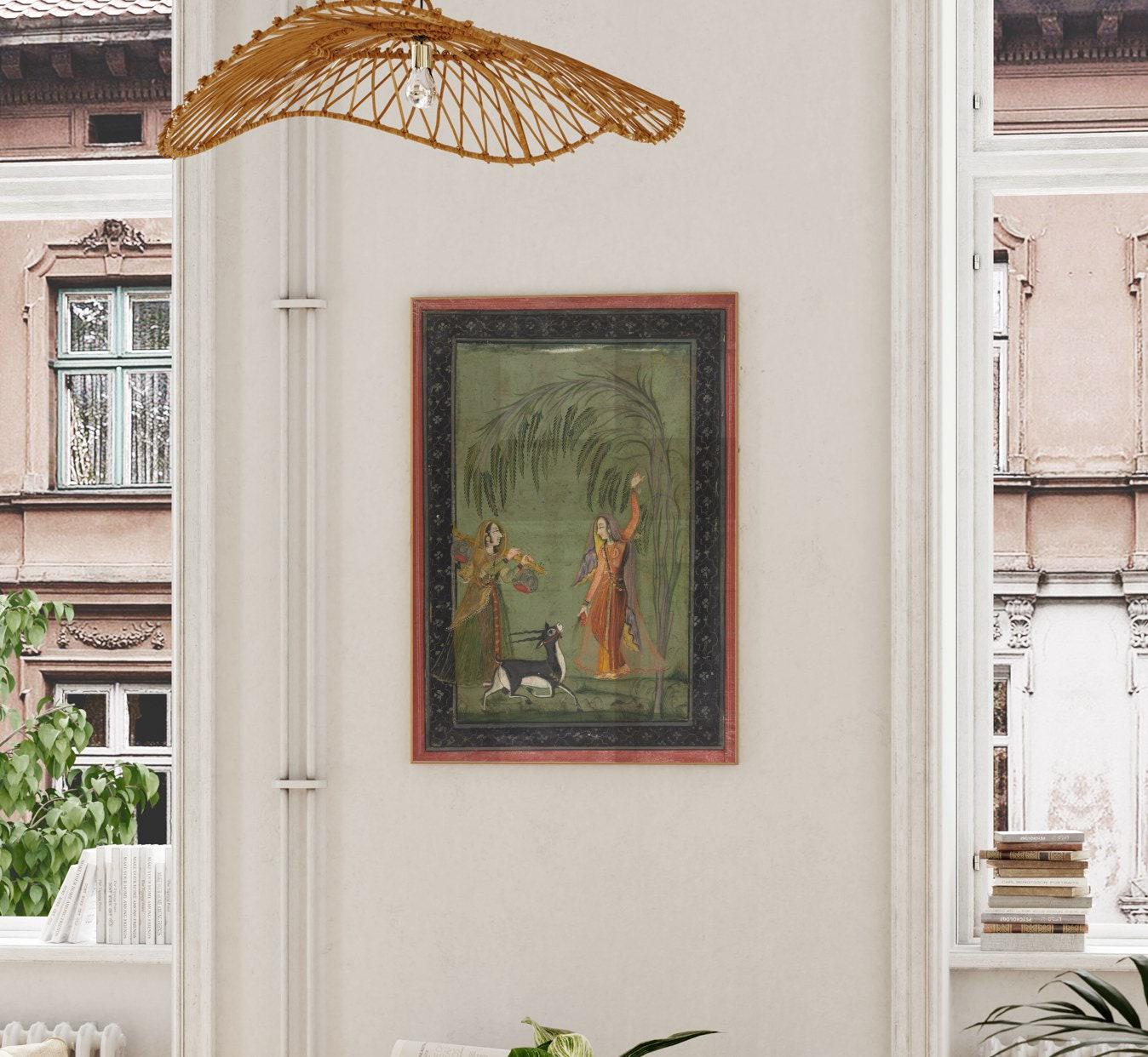 日本画 名画 絵画 版画 アンティーク絵画 虎図 額入り 壁掛け インテリア 伊藤若冲 絵画