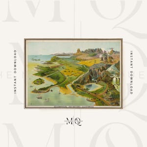 Levi Walter Yaggy Geographical Definitions Illustrated 1893 | Chromolithograph Wall Art, Geography Class Room Decor, Class Print, Poster