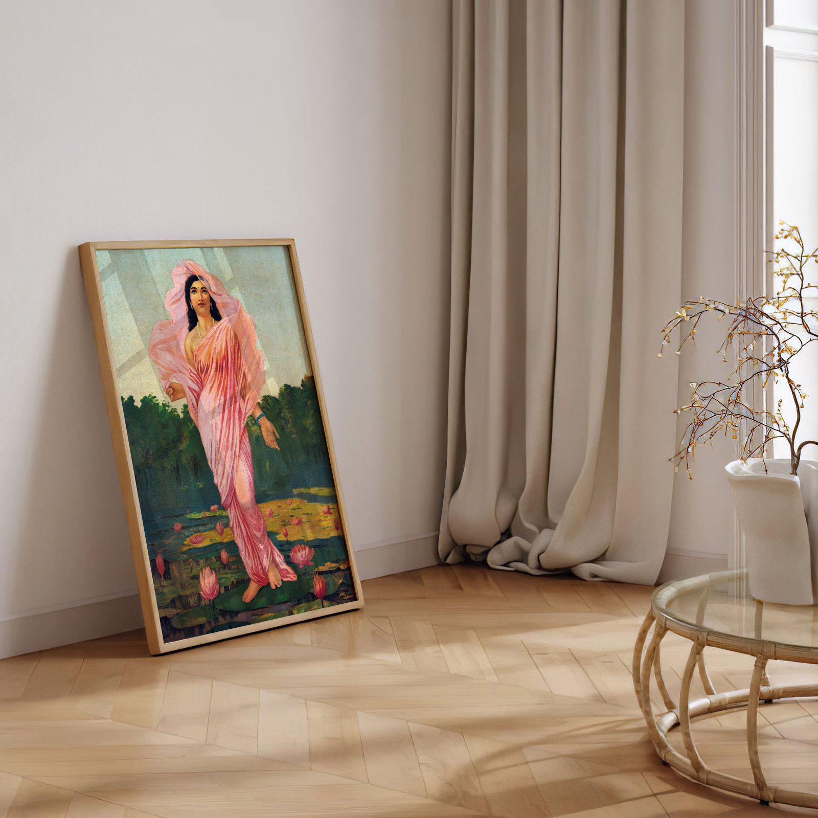 Raja Ravi Varma Padmini the Lotus Lady | Indian Portrait Painting 