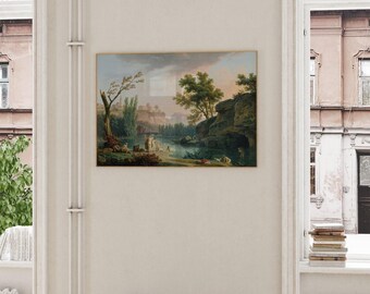 ジョセフ・ヴェルネ作「イタリアの夏の夕べの風景」｜18世紀新古典主義
