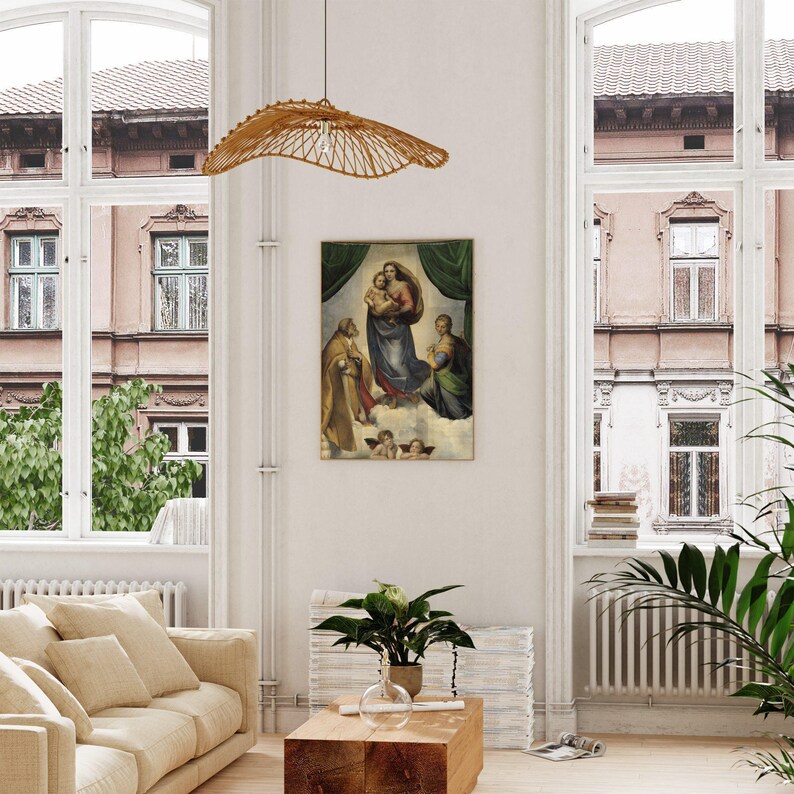 Raphael the Sistine Madonna | Vintage Reproduction Painting Print ...