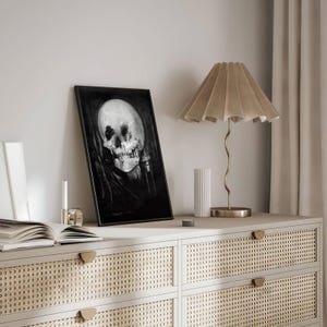 Charles Allan Gilbert Todo es vanidad / Memento Mori Pintura, Impresión vintage de Vanitas, Póster de arte mural fino Imagen de obra de arte de ilusión óptica imagen 3