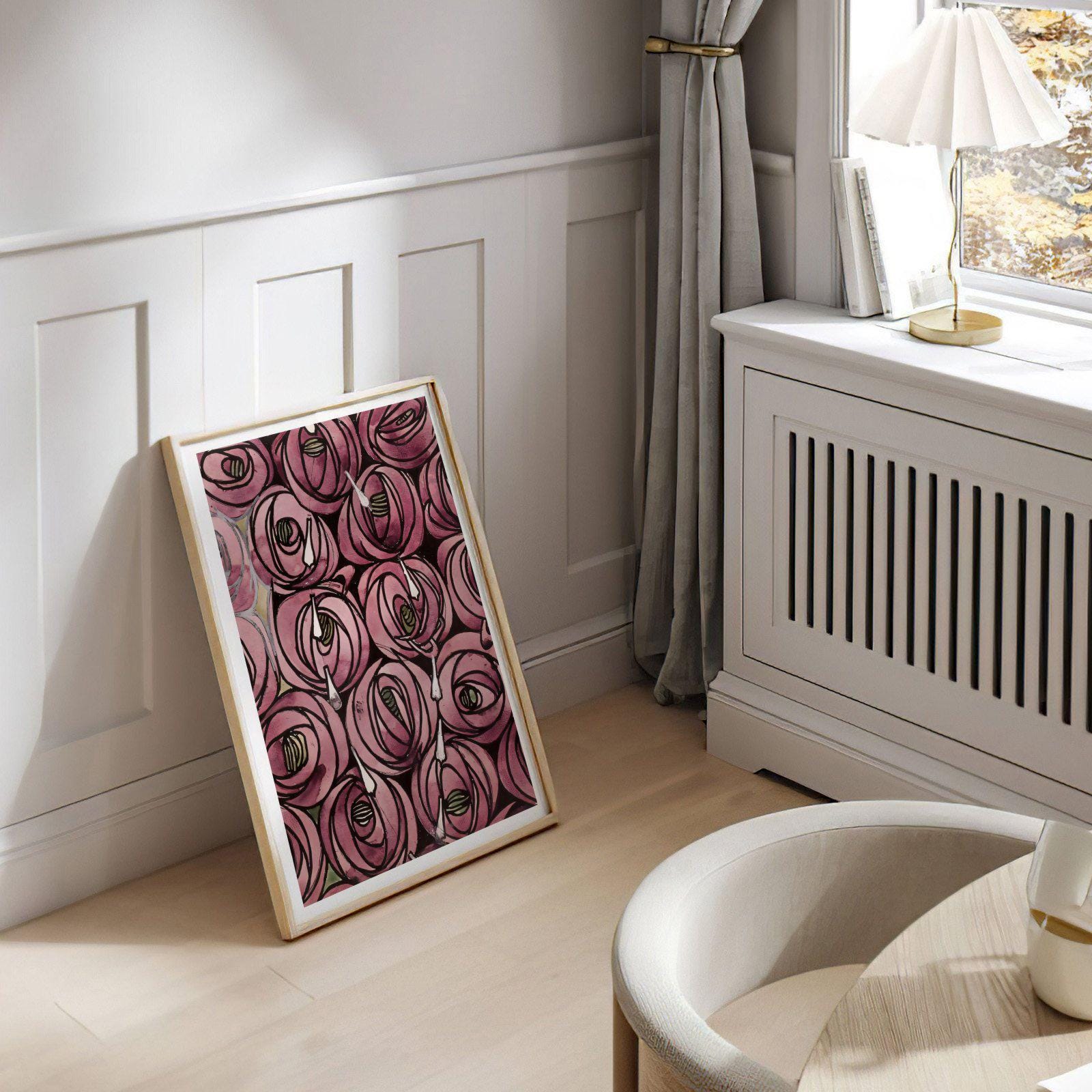 Charles Rennie Mackintosh Rose & Teardrop | Vintage Floral Art