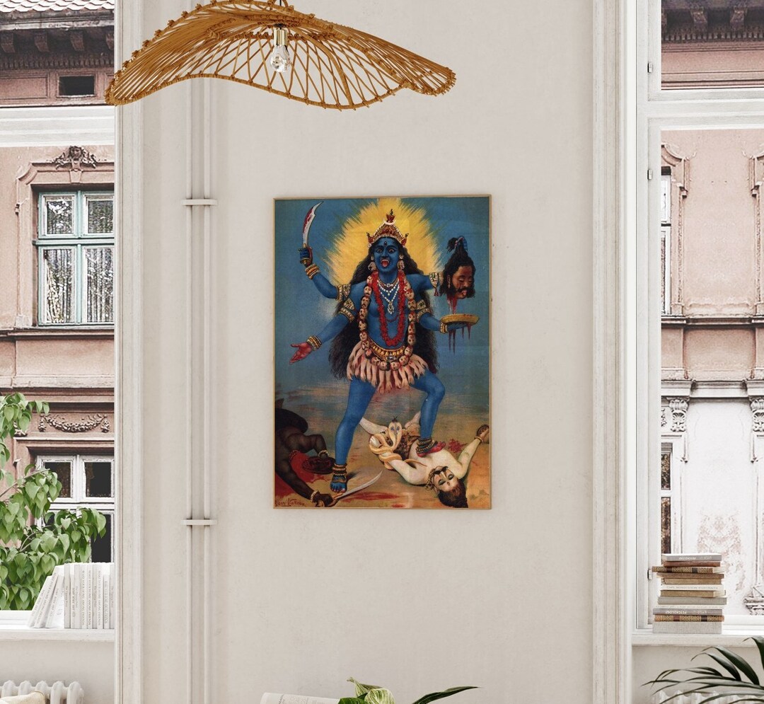 Kali Raja Ravi Raja Ravi Varma Goddess Kali | Indian Portrait Painting, Vintage Hindu ...