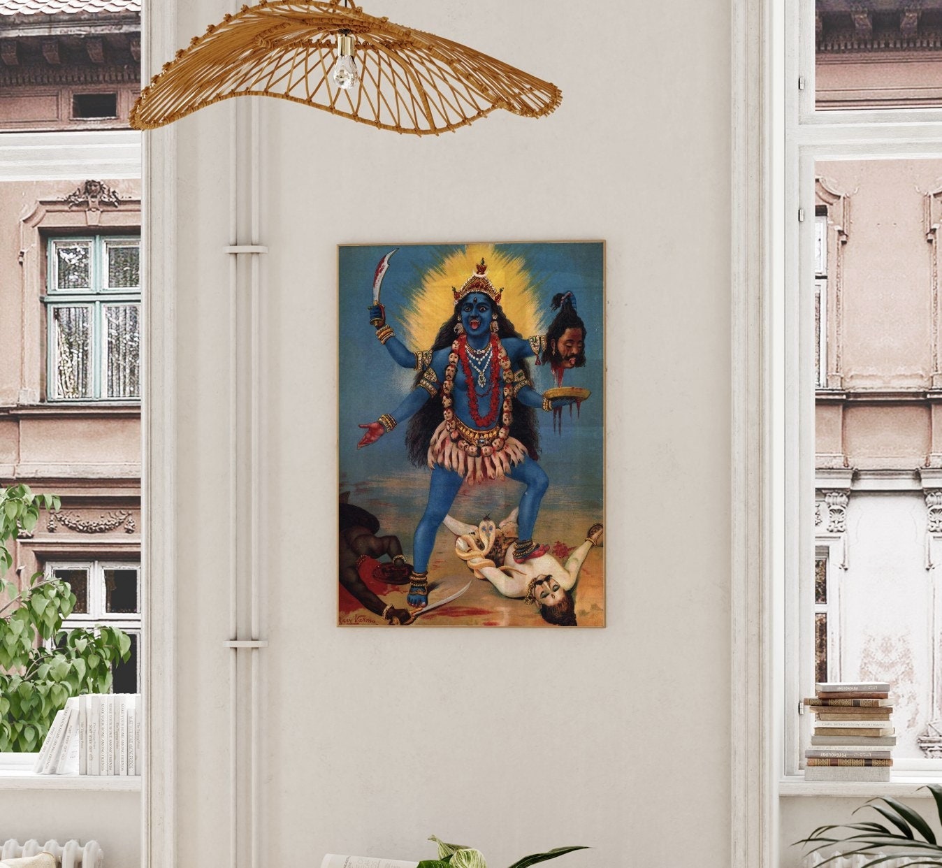 ラジャ・ラヴィ・ヴァルマ女神カーリー | インドの肖像画