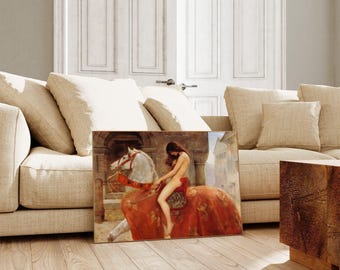 John Collier Lady Godiva | Vintage Pre-raphaelite Oil Painting