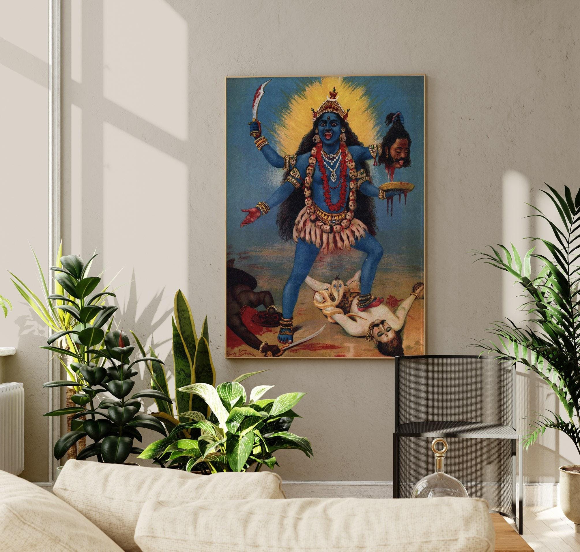 Kali Raja Ravi Raja Ravi Varma Goddess Kali | Indian Portrait Painting, Vintage Hindu ...
