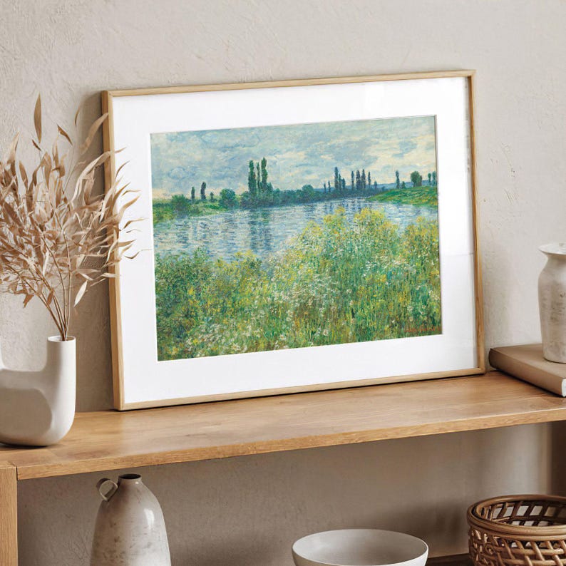 Claude Monet Banks of the Seine Vetheuil | French Landscape ...