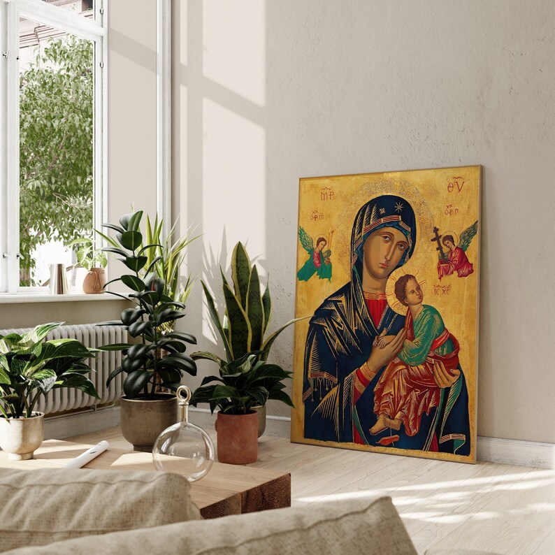 Mary Our Lady of Perpetual Help Byzantine Jesus | Blessed Virgin Mary ...