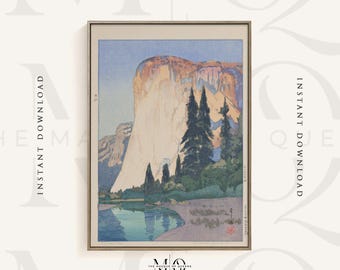 Yoshida Hiroshi El Capitan Yosemite | Asian Wall Art, Antique