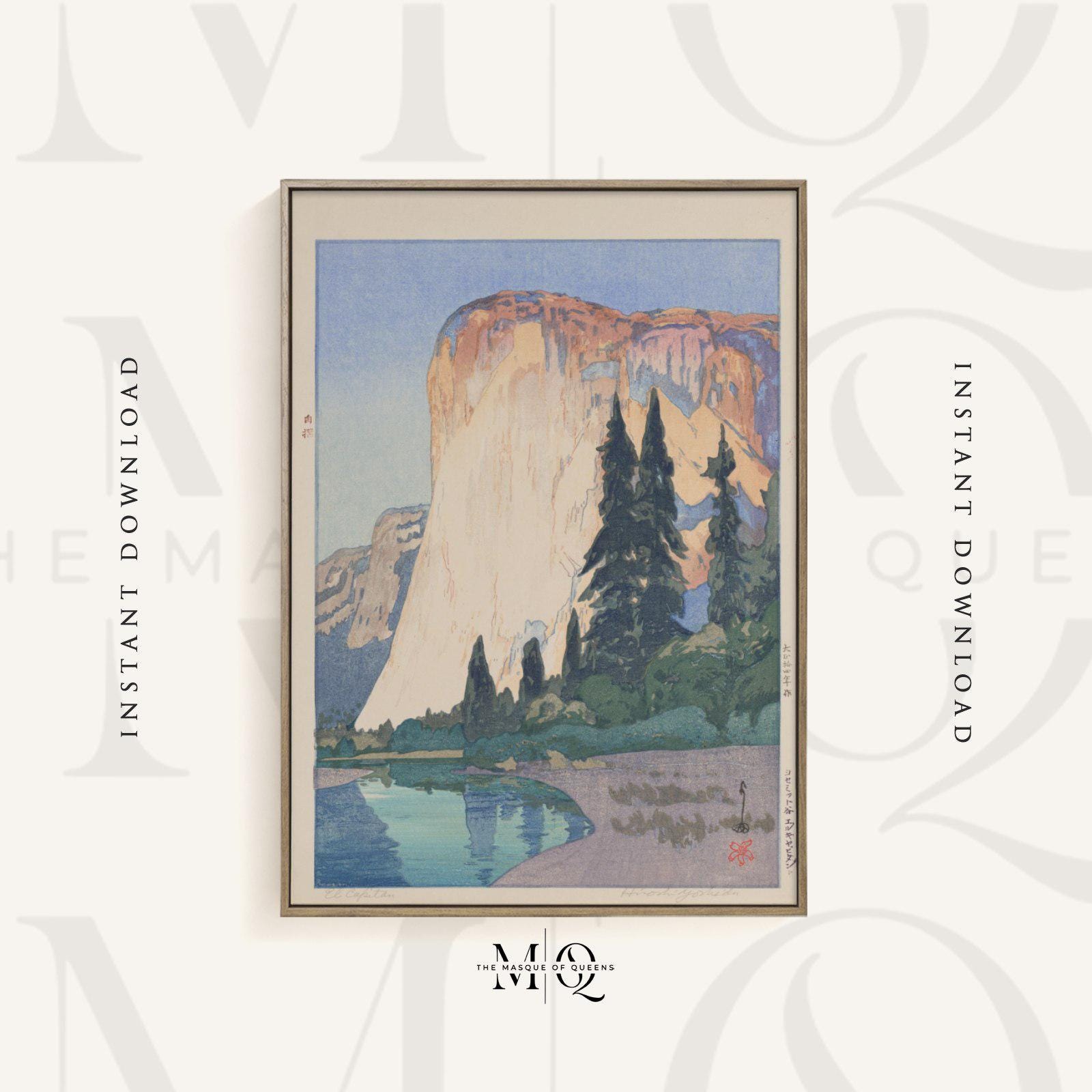 Yoshida Hiroshi El Capitan Yosemite | Asian Wall Art, Antique