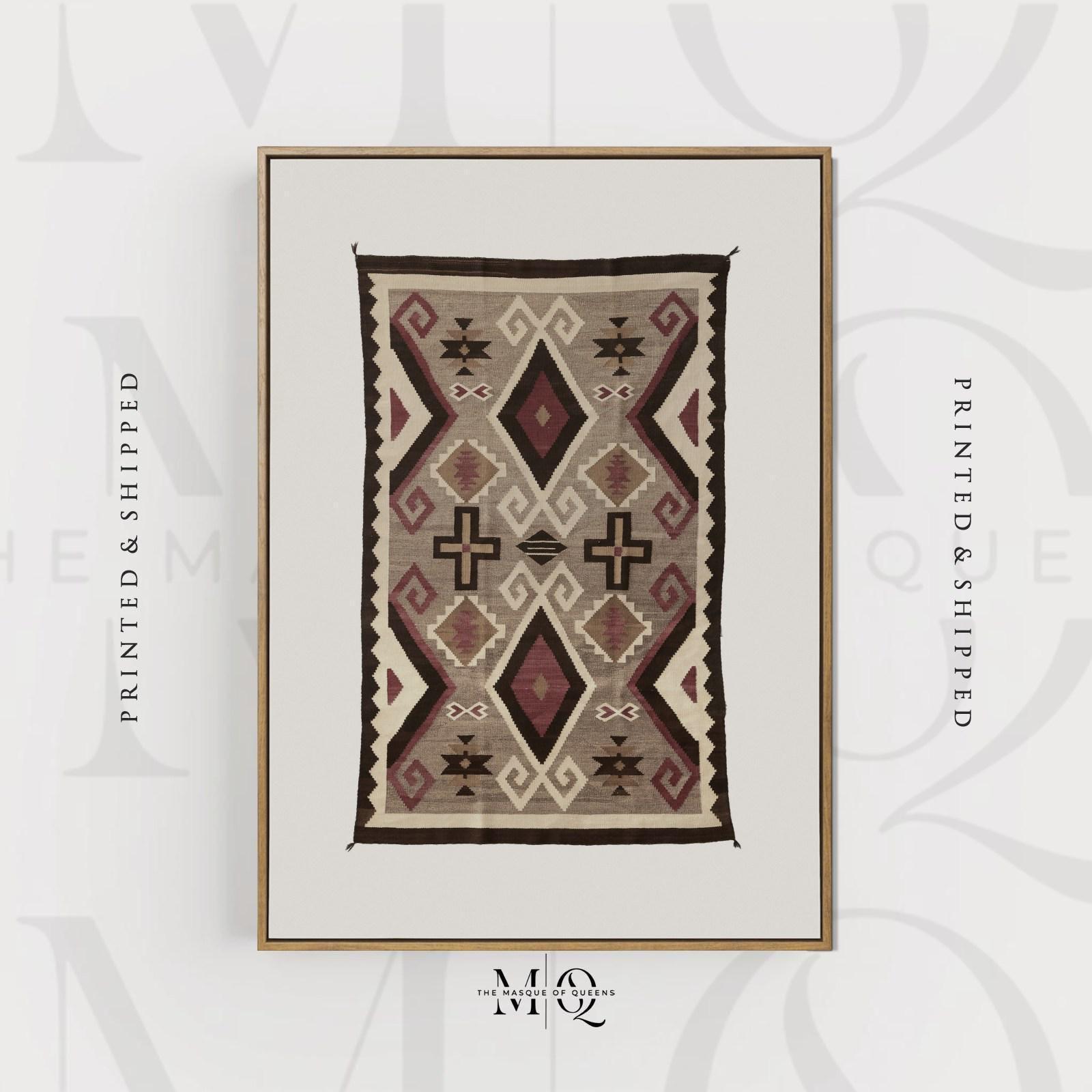 Set of 3 Native American Crystal Rug Prints | Three Navajo Tapis