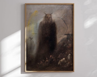 A Ghostly Vision, Francisco de Goya, Horned Reaper, Shrouded