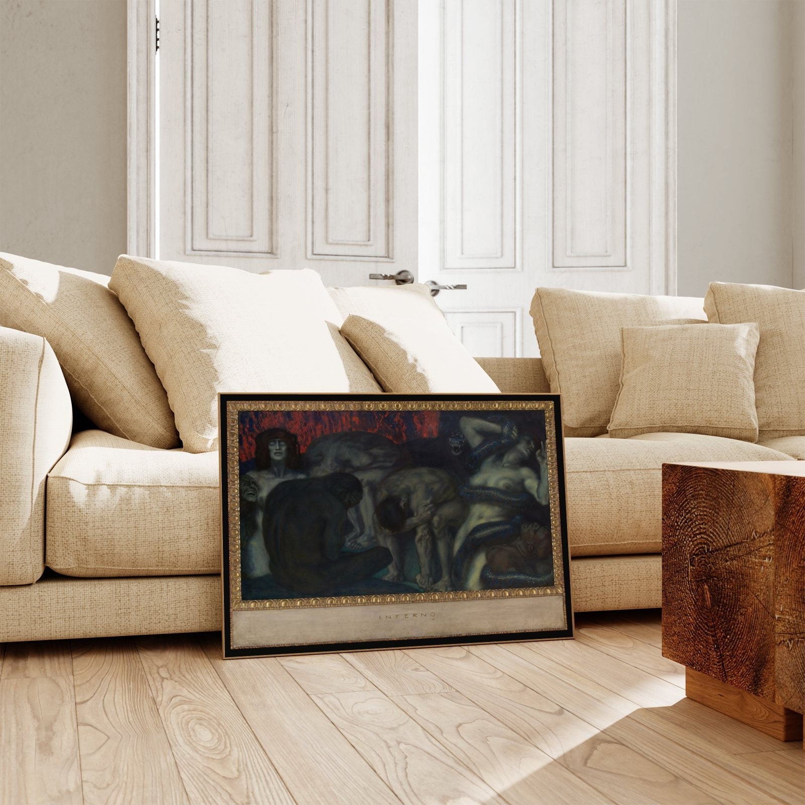 Franz Von Stuck Inferno | Christian Painting, Vintage Print, Fine