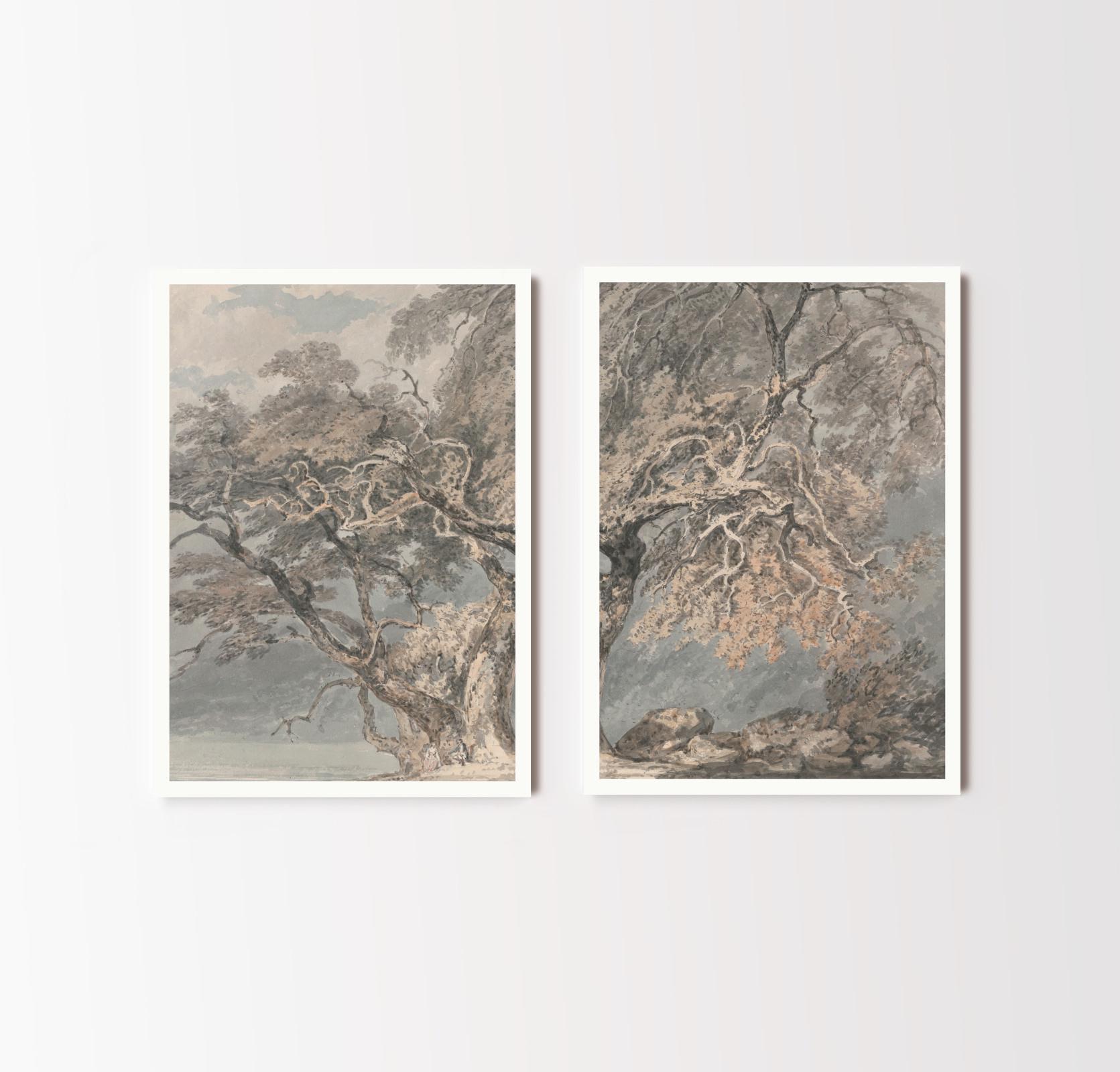 Set of 2 Joseph Mallord William Turner Great Tree Prints | Two
