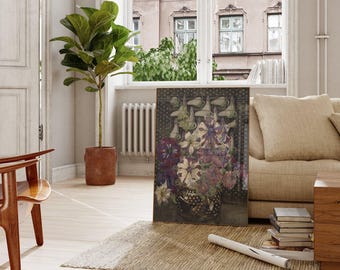 Charles Rennie Mackintosh Petunias | Vintage Art Nouveau Print, Watercolour Flower Painting, Wall Art, Still Life Poster Picture, Home Decor