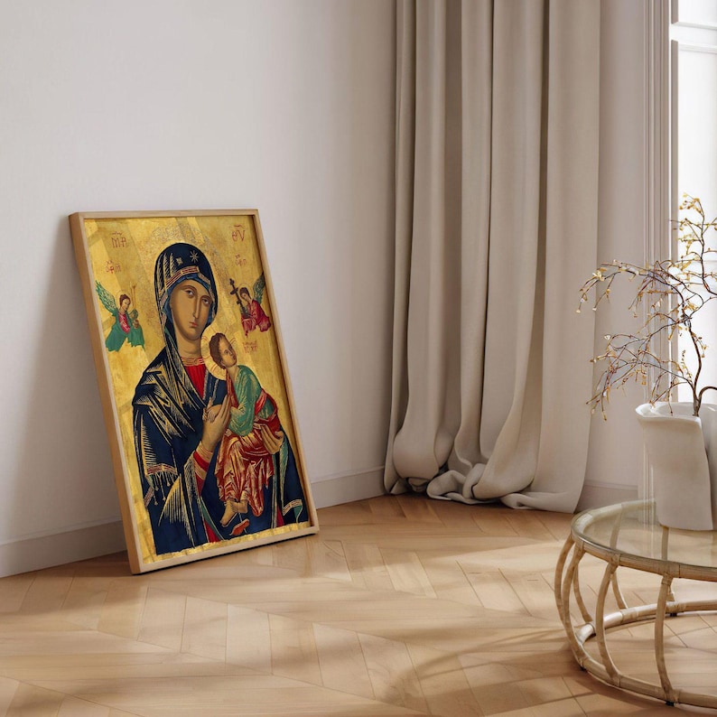 Mary Our Lady of Perpetual Help Byzantine Jesus | Blessed Virgin Mary ...