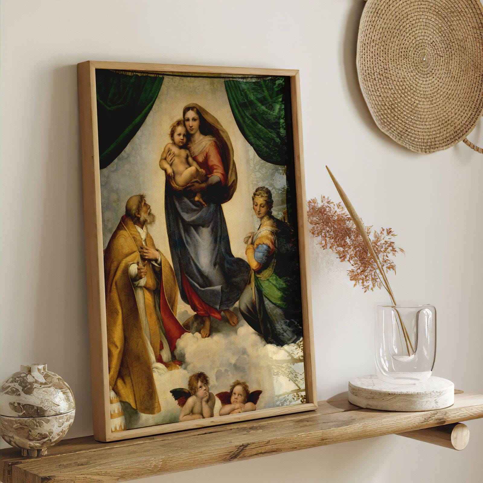 Raphael the Sistine Madonna | Vintage Reproduction Painting Print