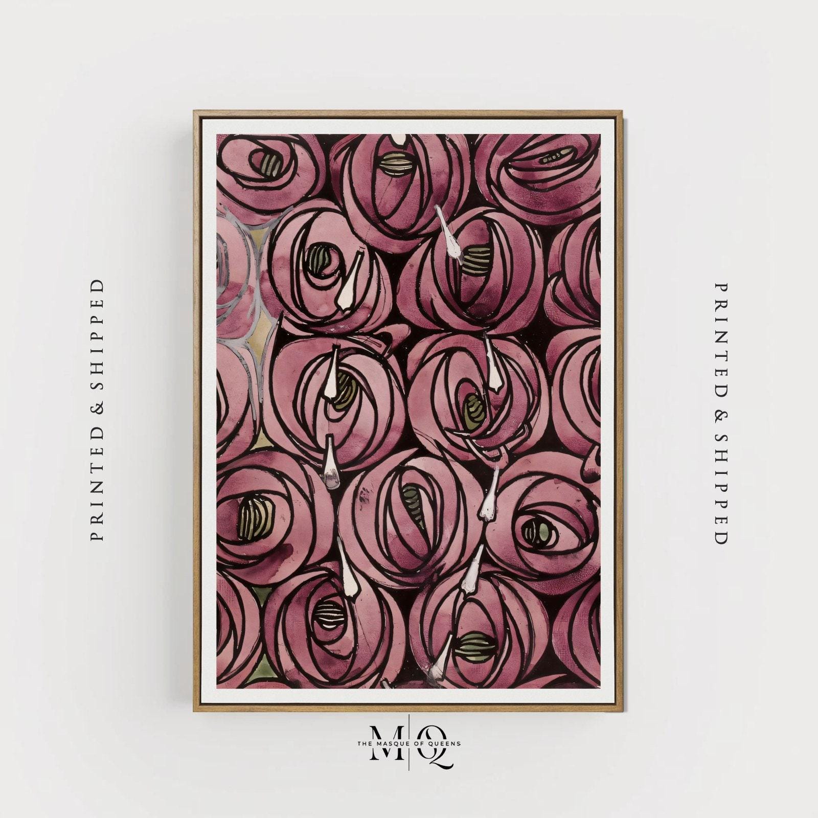 Charles Rennie Mackintosh Rose & Teardrop | Vintage Floral Art
