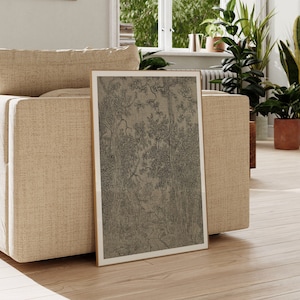 Hercules Segers Wooded Landscape | Brown Line Etching Painting, Vintage Forest View Print, Golden Oak Tree Wall Art, Neutral Poster Picture