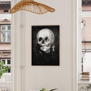 Charles Allan Gilbert Todo es vanidad / Memento Mori Pintura, Impresión vintage de Vanitas, Póster de arte mural fino Imagen de obra de arte de ilusión óptica imagen 9