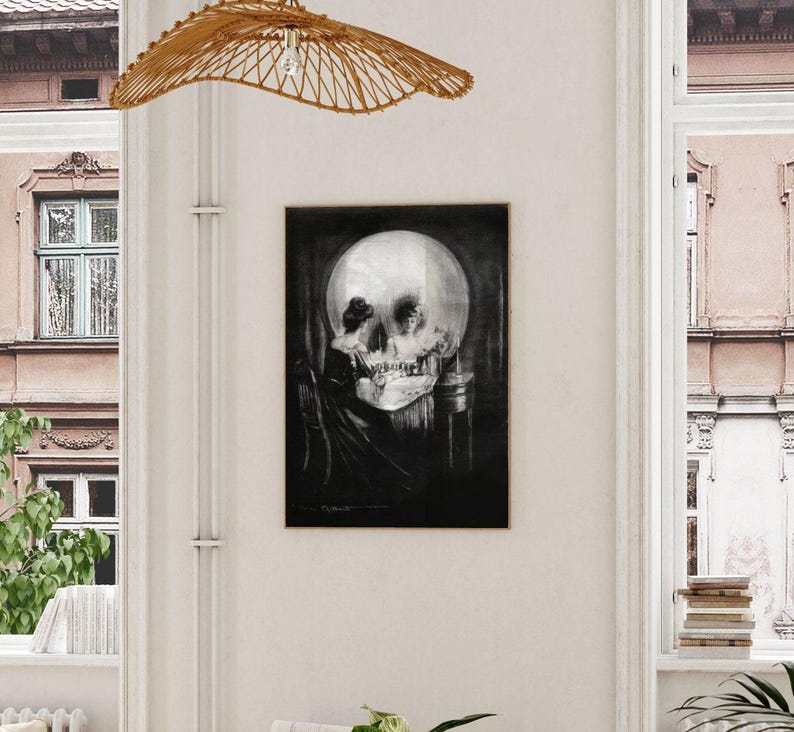 Charles Allan Gilbert Todo es vanidad / Memento Mori Pintura, Impresión vintage de Vanitas, Póster de arte mural fino Imagen de obra de arte de ilusión óptica imagen 9