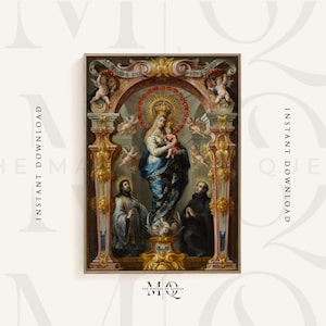 Bartolome Perez Our Lady of Good Counsel | Vintage Religious Reproduction Painting, Catholic Print, Fine Art Wall Poster, Biblical Artwork