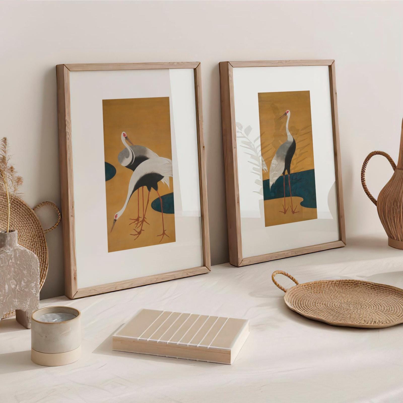Japanese Silk Screen 4 Panel - Etsy