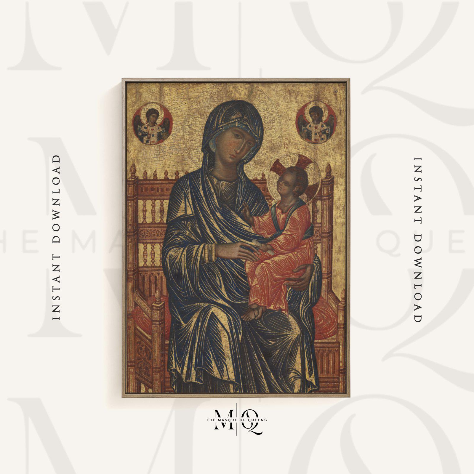 イタリア製 聖母子像 壁掛けアート ボード絵 宗教画 La Madonnina Episodio 7 La Madonnina（ラ・マドンニーナ）【Mia preferita