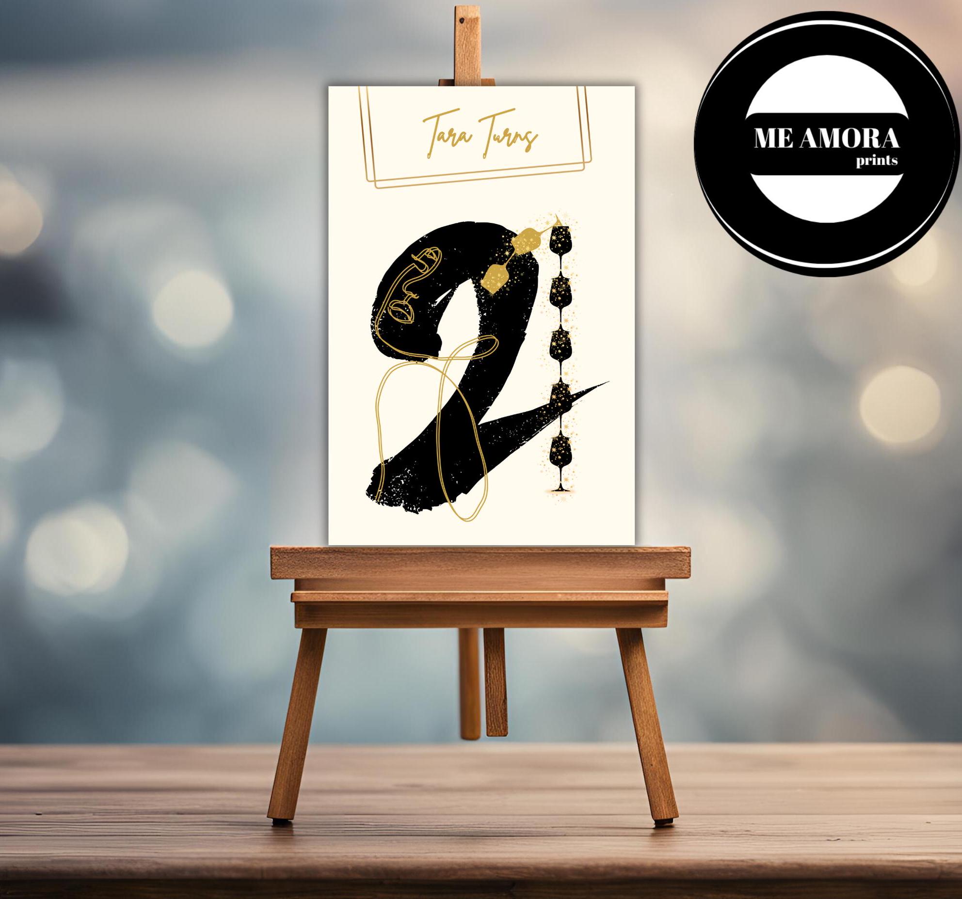21st Happy Birthday Welcome Sign | Editable Template | Instant Download ...
